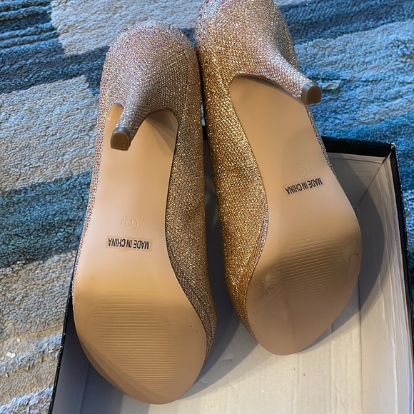 evening rose gold shoes size 10 - Picture 3 of 4